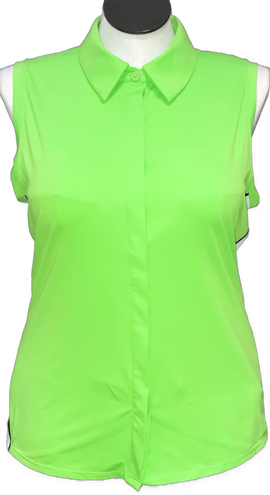 Kinona Sport Lime Green Sleeveless Golf Top Size XL MSP$112
