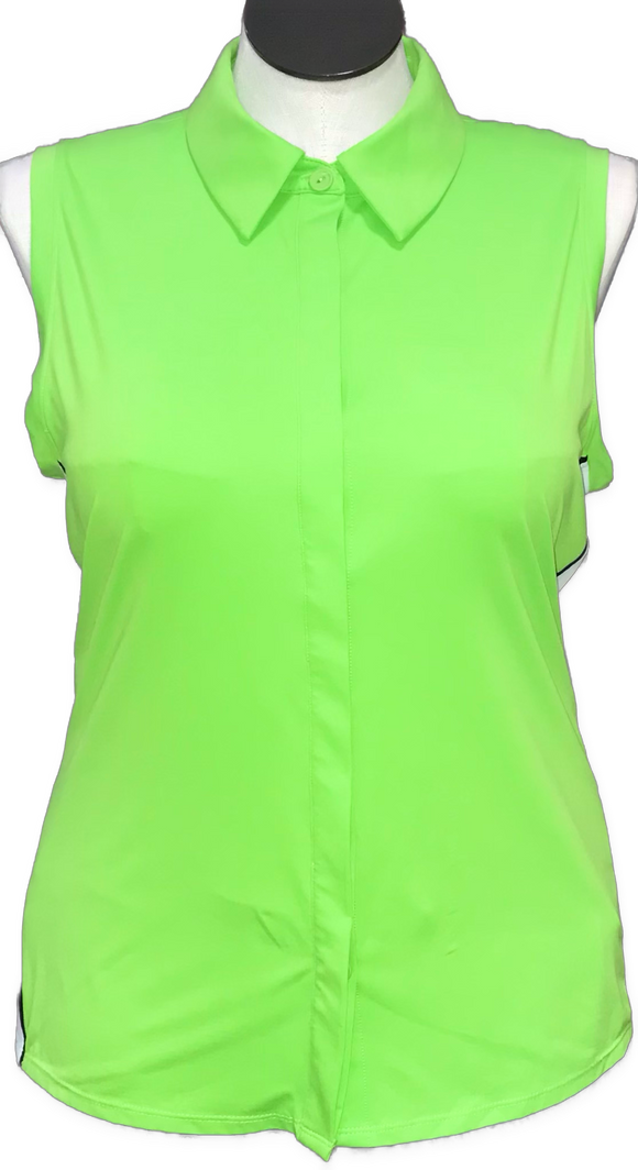 Kinona Sport Lime Green Sleeveless Golf Top Size XL MSP$112