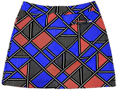 Tail Activewear 17” Black Coral & Blue Geo Print Golf Skort Size S MSP$100 - 0