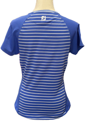 New Footjoy Blue & White Striped Short Sleeve Crewneck Size S MSP$75 - 0