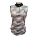 Chase 54 Pale Pink & Gray Mesh Sleeveless Top w/ Logo Size L-1