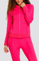 New Tail Activewear Poppi Zip Front Jacket - Vivid Pink MSP$84-1