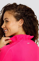 New Tail Activewear Poppi Zip Front Jacket - Vivid Pink MSP$84-3