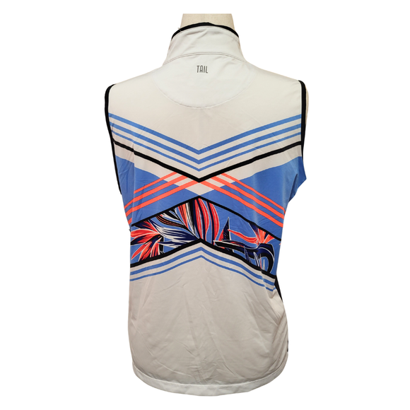 Tail Stripes and Palm Sleeveless Polo Size XL MSP $88
