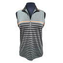 Ralph Lauren RLX Women's Gray, Black & Orange Sleeveless Golf Polo Size M MSP$108-1
