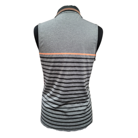 Ralph Lauren RLX Women's Gray, Black & Orange Sleeveless Golf Polo Size M MSP$108 - 0