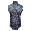 Women's Nike Navy Paisley Sleeveless Golf Polo Size M-1