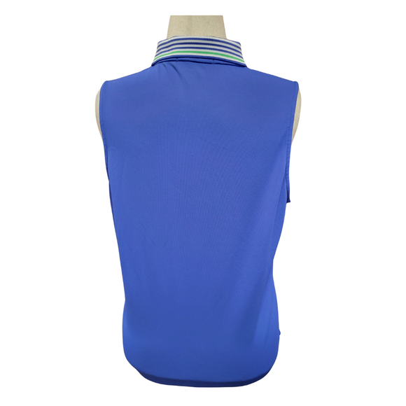 Ralph Lauren RLX Blue Sleeveless Golf Polo w/ Contrast Collar Size XL MSP$110