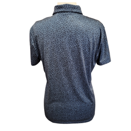 Dunning Golf Women's Navy Print Short Sleeve Polo Size XL MSP$85 - 0