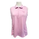 Peter Millar Women's Light Pink Sleeveless Golf Polo w/ Logo Size XL-1