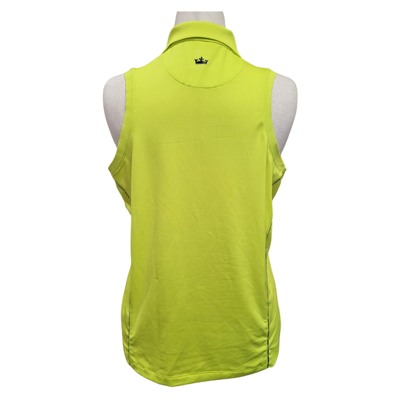 Peter Millar Women's Neon Yellow Sleeveless Golf Polo Size XL MSP$90