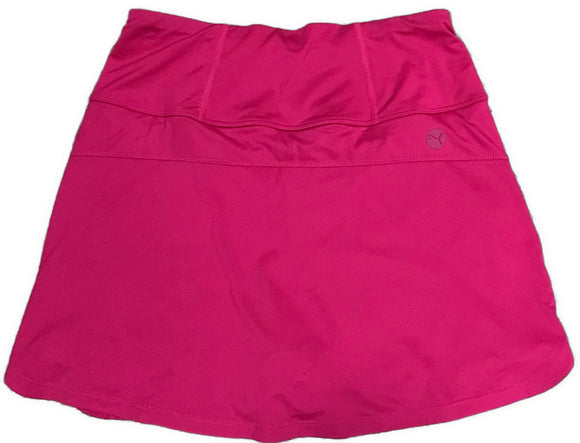 New Women's Puma PWRMESH 15" Golf Skort Dark Pink Size S MSP$70