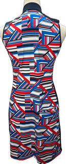 Greg Norman Geometric Print Sleeveless Golf Dress Size S MSP$120-2