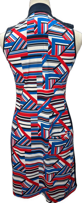 Greg Norman Geometric Print Sleeveless Golf Dress Size S MSP$120 - 0