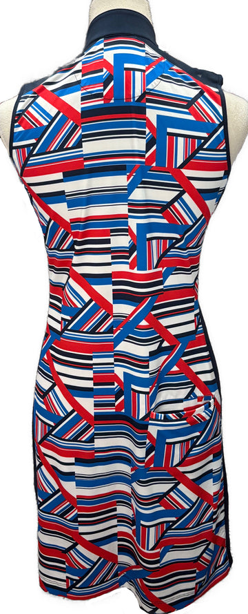 Greg Norman Geometric Print Sleeveless Golf Dress Size S MSP$120 - 0