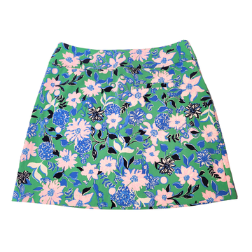 New Lilly Pulitzer Luxletic Green Floral Monica Skort Size 10 MSP$98 - 0