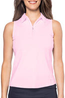 New Golftini Women's Rose Pink Sleeveless Golf Polo Size L MSP$98-1