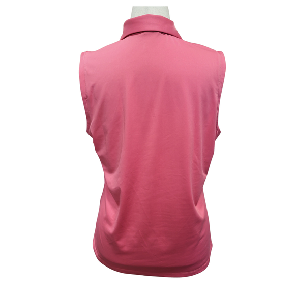 Dunning Golf Women's Rose Sleeveless Golf Polo Size XL