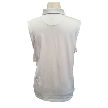 Peter Millar Women's White Sleevless Golf Polo Size XL - 0