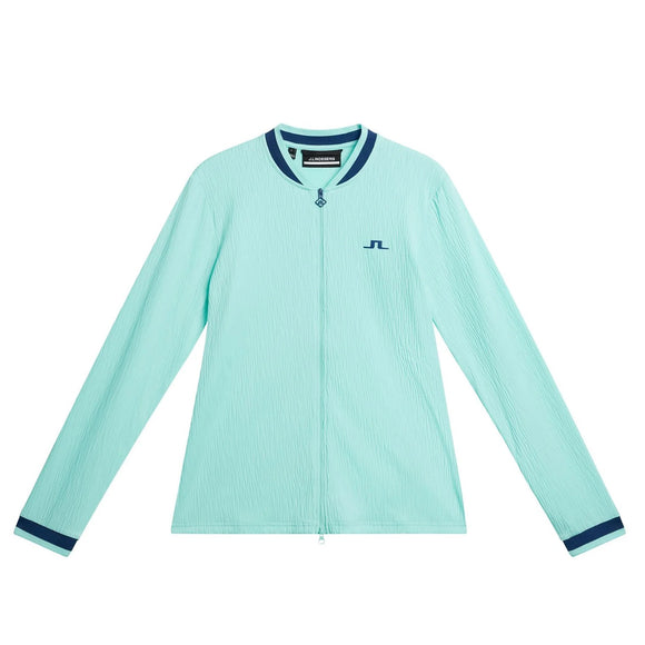 New J.Lindeberg Leonor Mid Layer Jacket Aruba Blue Size XL MSP$135