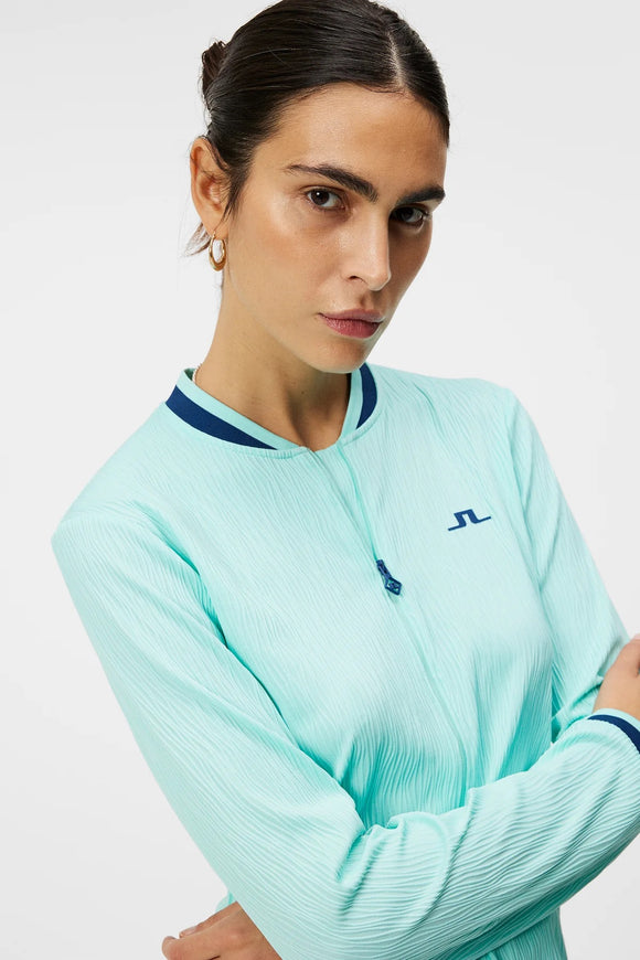 New J.Lindeberg Leonor Mid Layer Jacket Aruba Blue Size XL MSP$135