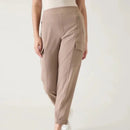 New Athleta Taupe Endless High Waist Cargo Travel Pant Size 12 T MSP$129-1