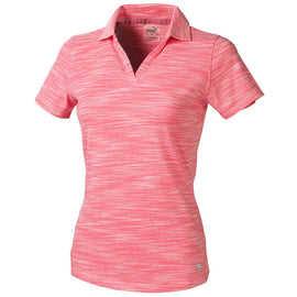 New Women's Puma Heather Slub Golf Polo- Rapture Rose MSP$60 Size XS