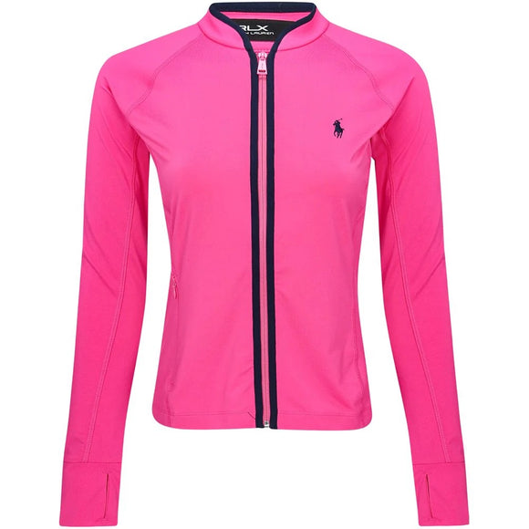 New Ralph Lauren RLX Women's Pink Stretch Jersey Jacket Size L MSP$148