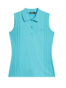 J.Lindeberg Tanja Sleeveless Knitted Shirt- Blue Curacao Size XL MSP$140-1