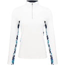 New Lohla Sport White Desiree Long Sleeve Zip Mock Golf Top Size L MSP$140-1
