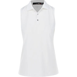 Ralph Lauren RLX Women's White Sleeveless Tournament Golf Polo Size L MSP$90