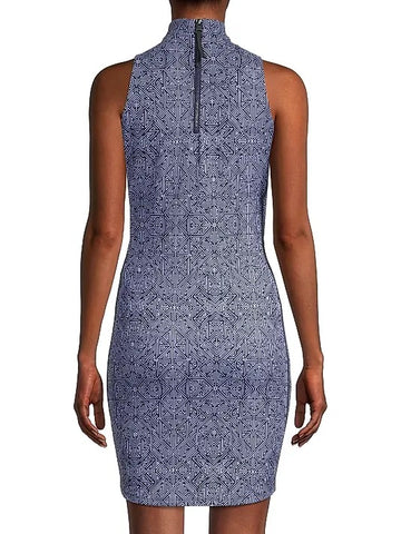 New Greyson Navy Sleeveless Labyrinth Nova Golf Dress Size S MSP$220 - 0
