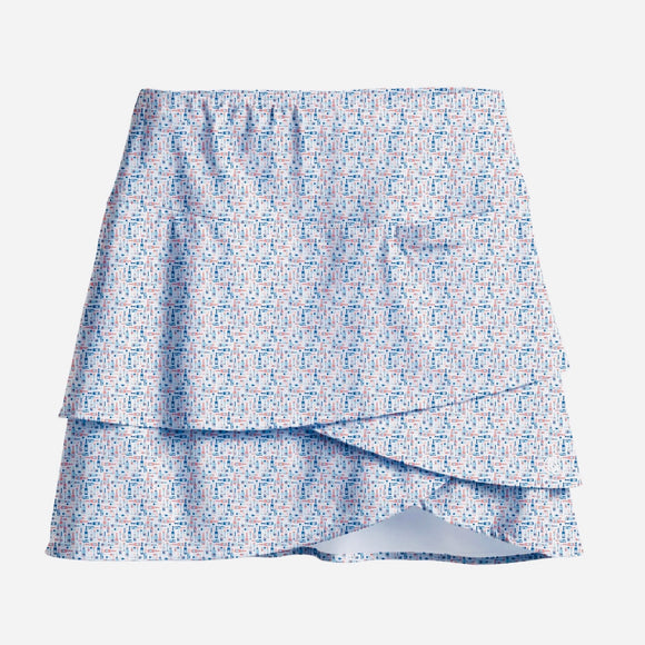 New Scales Women's Sea Glass Wavy Golf Skort Size S MSP$75