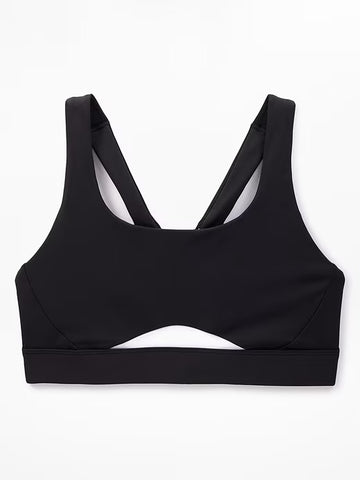 New Athleta Black Interval Colorblock Bra Size S MSP$55