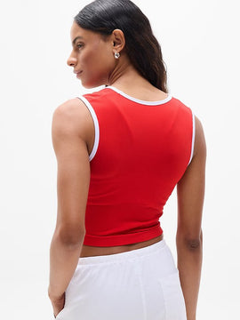 New Athleta Renew Seamless Novelty Tipped Top - Red Size M MSP$45 - 0