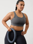 New Athleta Interval Bra  - Black Heather D-DD Cups MSP$49-1