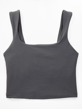 New Athleta Transcend Square Neck Crop Bra -Shadow MSP$55