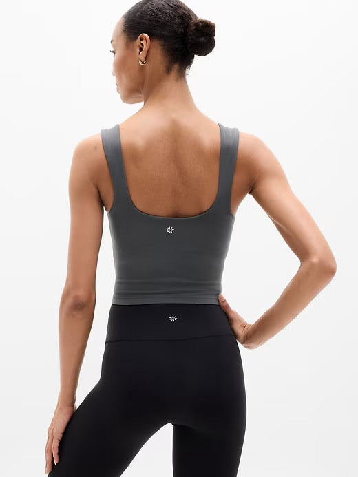 New Athleta Transcend Square Neck Crop Bra -Shadow MSP$55