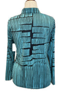 Jamie Sadock Sunsense Aqua & Black Long Sleeve Sun Shirt Size L MSP$99-2