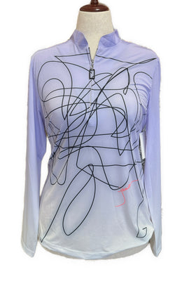 Jamie Sadock Sunsense Lavender Ombre Long Sleeve SunShirt Size L MSP$98