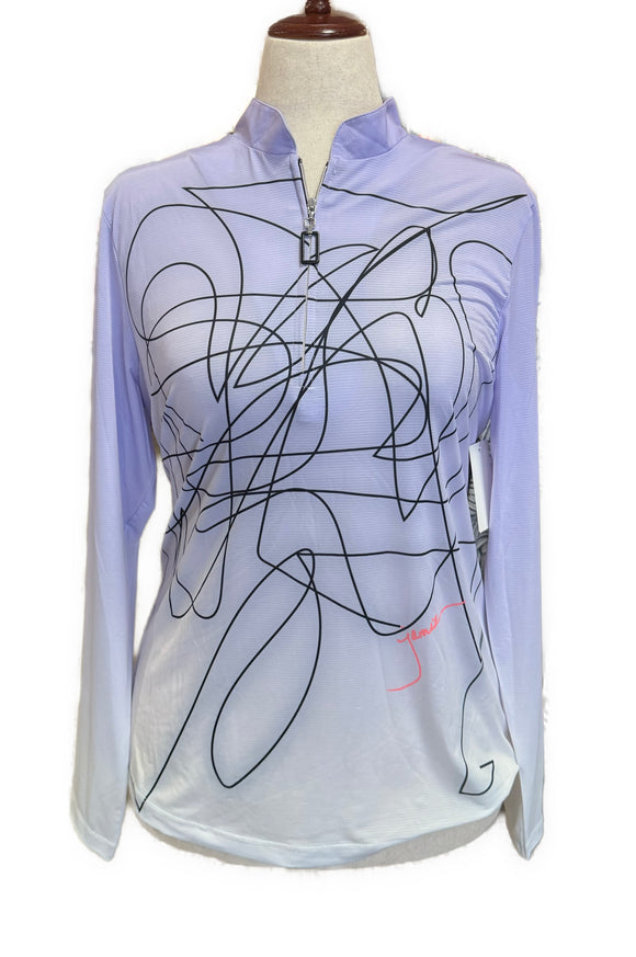 Jamie Sadock Sunsense Lavender Ombre Long Sleeve SunShirt Size L MSP$98