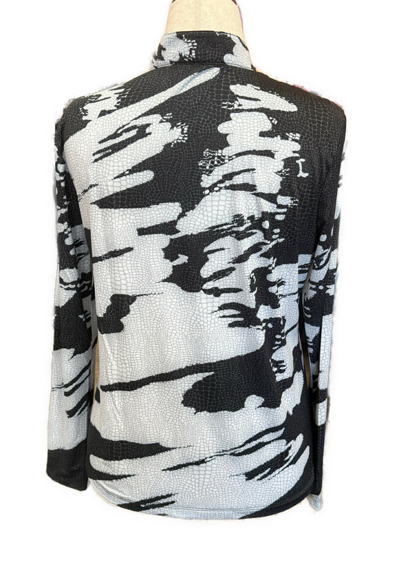 Jamie Sadock Women's Sunsense Snakeskin Long Sleeve Golf Top Size L MSP$98