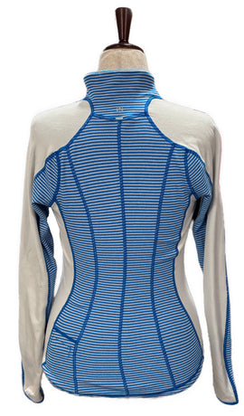 Lululemon Blue & White Reversible Women's Pullover Size 6 - 0