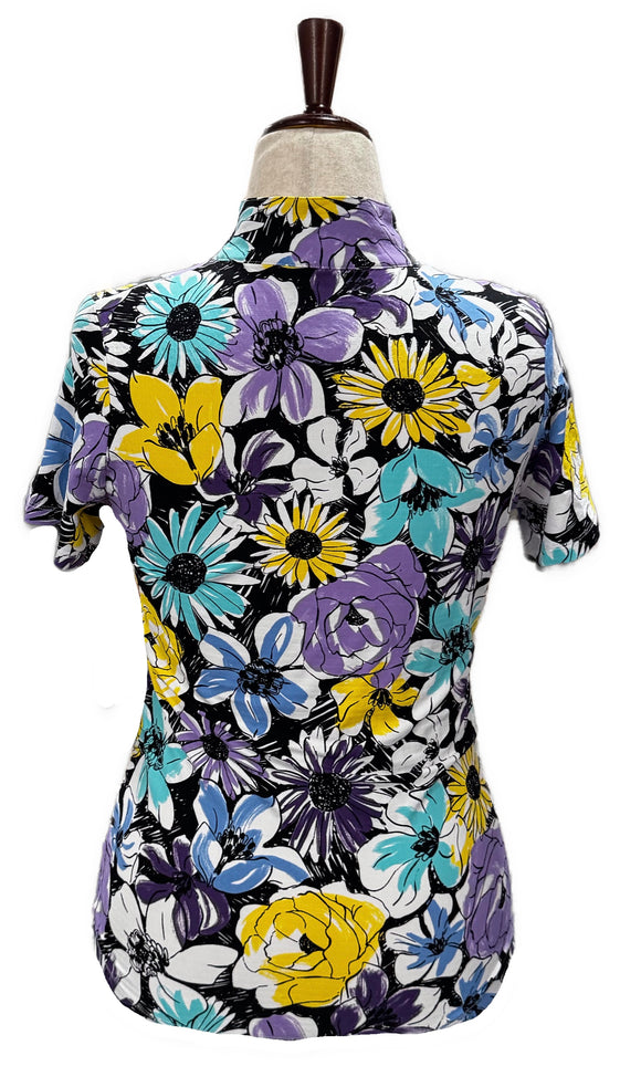 New Ibkul Golf Polo - Madeline Print - Orange Multi MSP $98