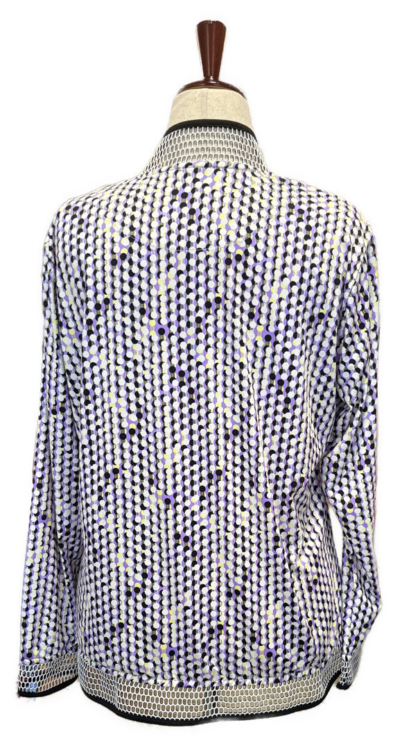 Tail 360 Women's Purple, WHite & Black Print Jacket Size XL