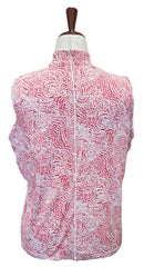 GGBlue Women's Red & White Print Sleeveless Golf Top Size XL MSP$84-2