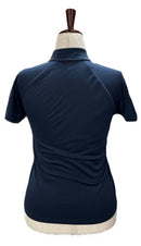 Adidas Golf Navy Heather Colorblock Short Sleeve Golf Top Size S-2