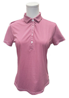 Footjoy Magenta Houndstooth Print Polo Size XS MSP $105