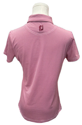Footjoy Magenta Houndstooth Print Polo Size XS MSP $105 - 0