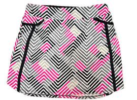 Tail White Label Black, Pink & White Chevron Golf Skort Size L
